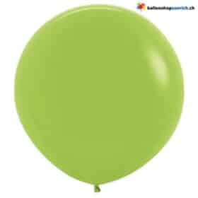 Ballon rond XL 60 cm, compatible avec l'hélium, vert fluo